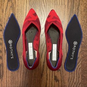 Rothy’s The Point Red Camo Size 6